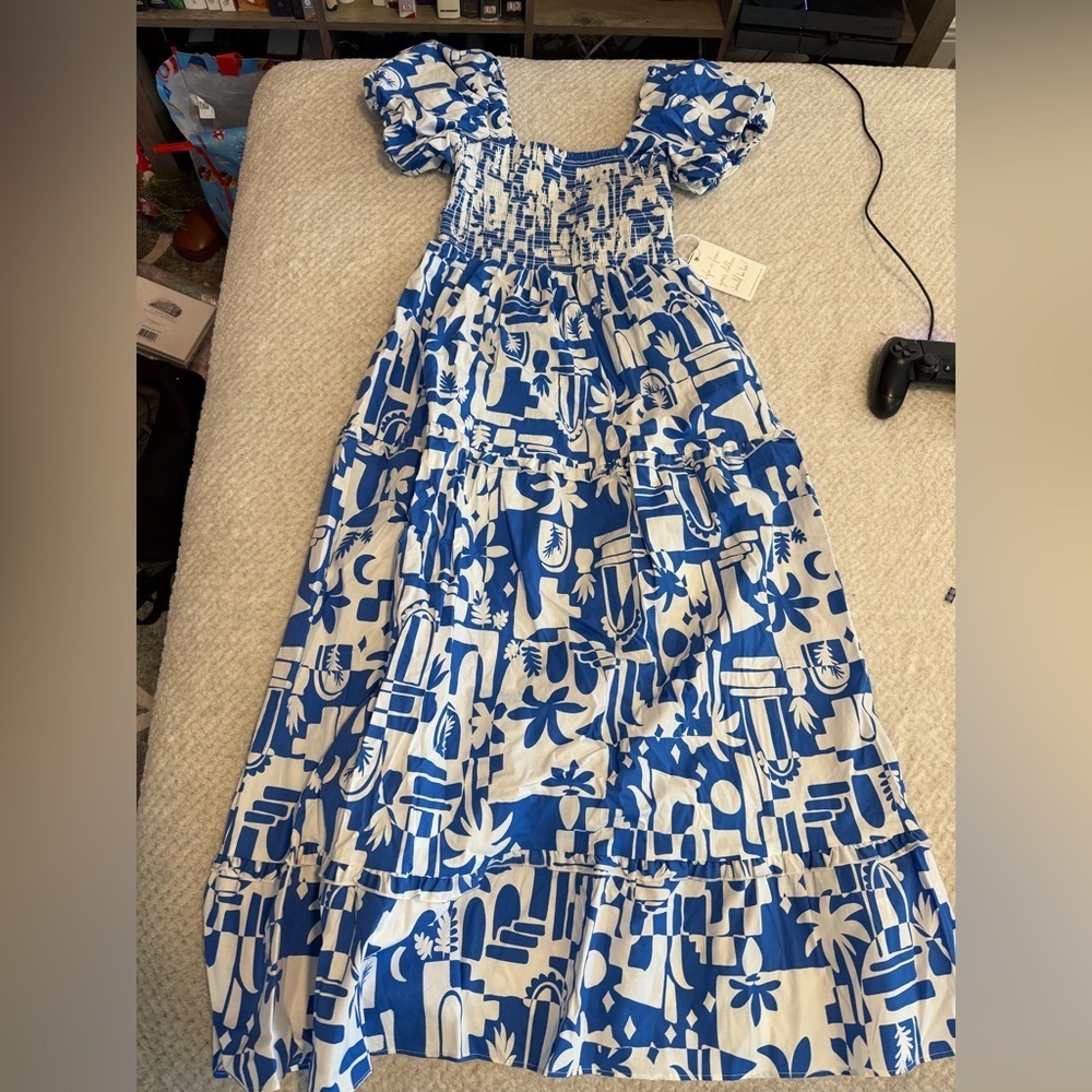 NWT Show Me Your MuMu - Afternoon Tea Dress in Santorini Escape - Size Small - Picture 6 of 6